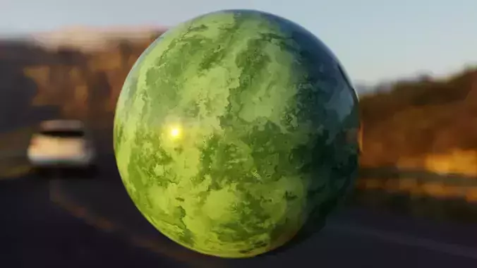 Green Swirl Marble - Procedural PBR Shader for Blender