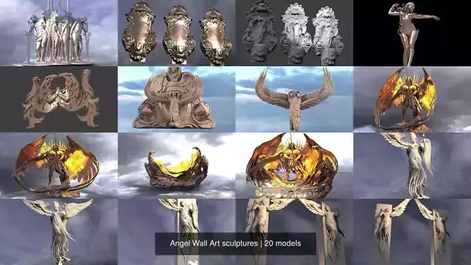 Angel Wall Art sculptures