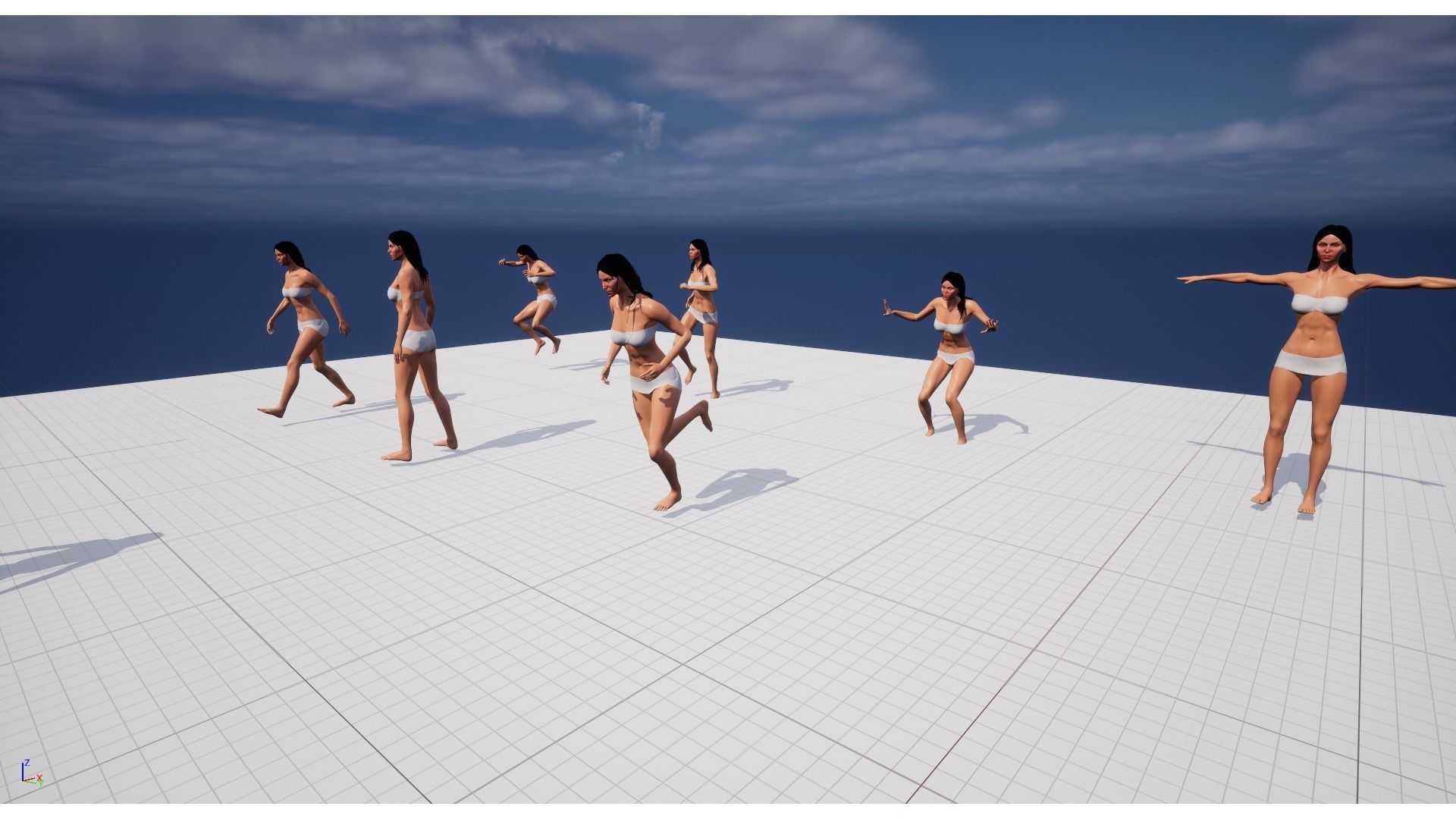 Female Hero Low-poly 3D model_4