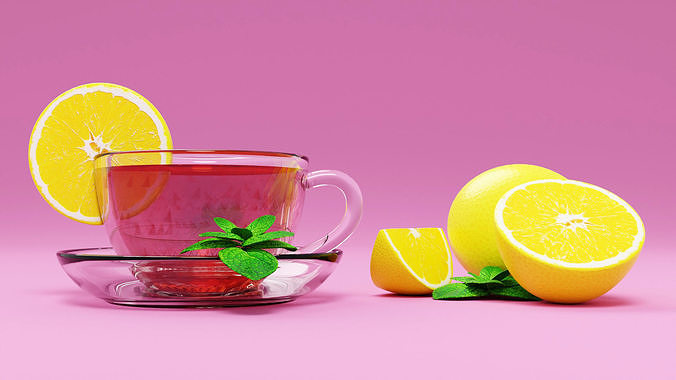 Lemon Tea 001 3D model 7