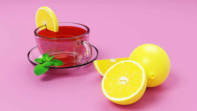 Lemon Tea 001 3D model 2