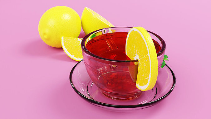 Lemon Tea 001 3D model 5