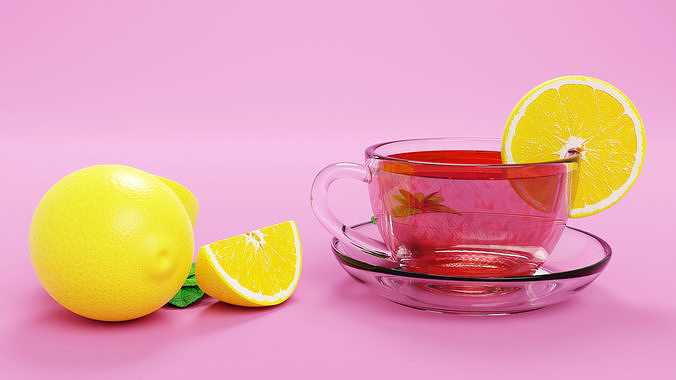 Lemon Tea 001 3D model 4