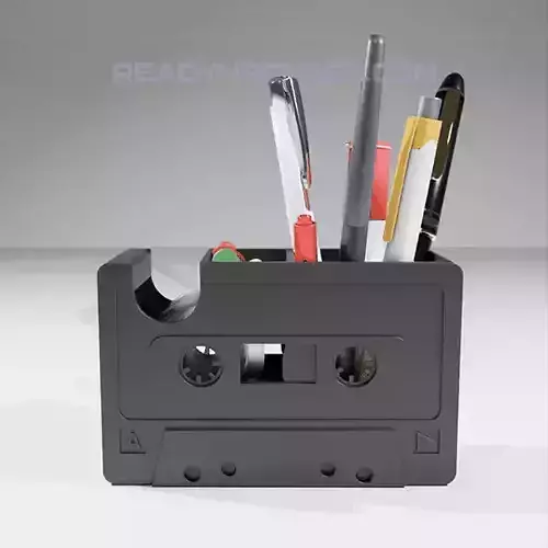 RETRO CASSETTE DESK ORGANIZER 3D print model
