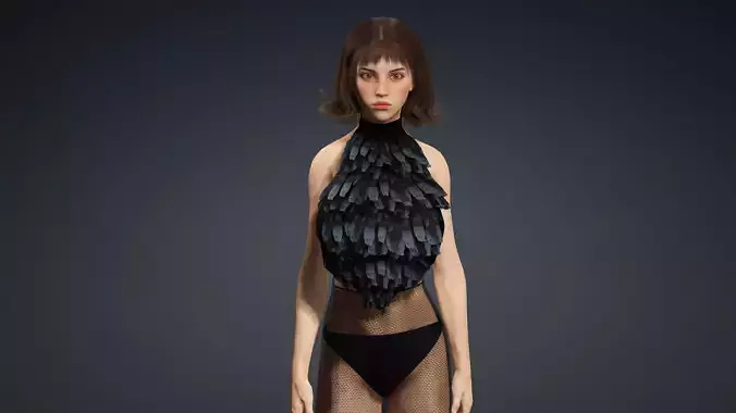 Sexy Character - Fully Rigged 3D model