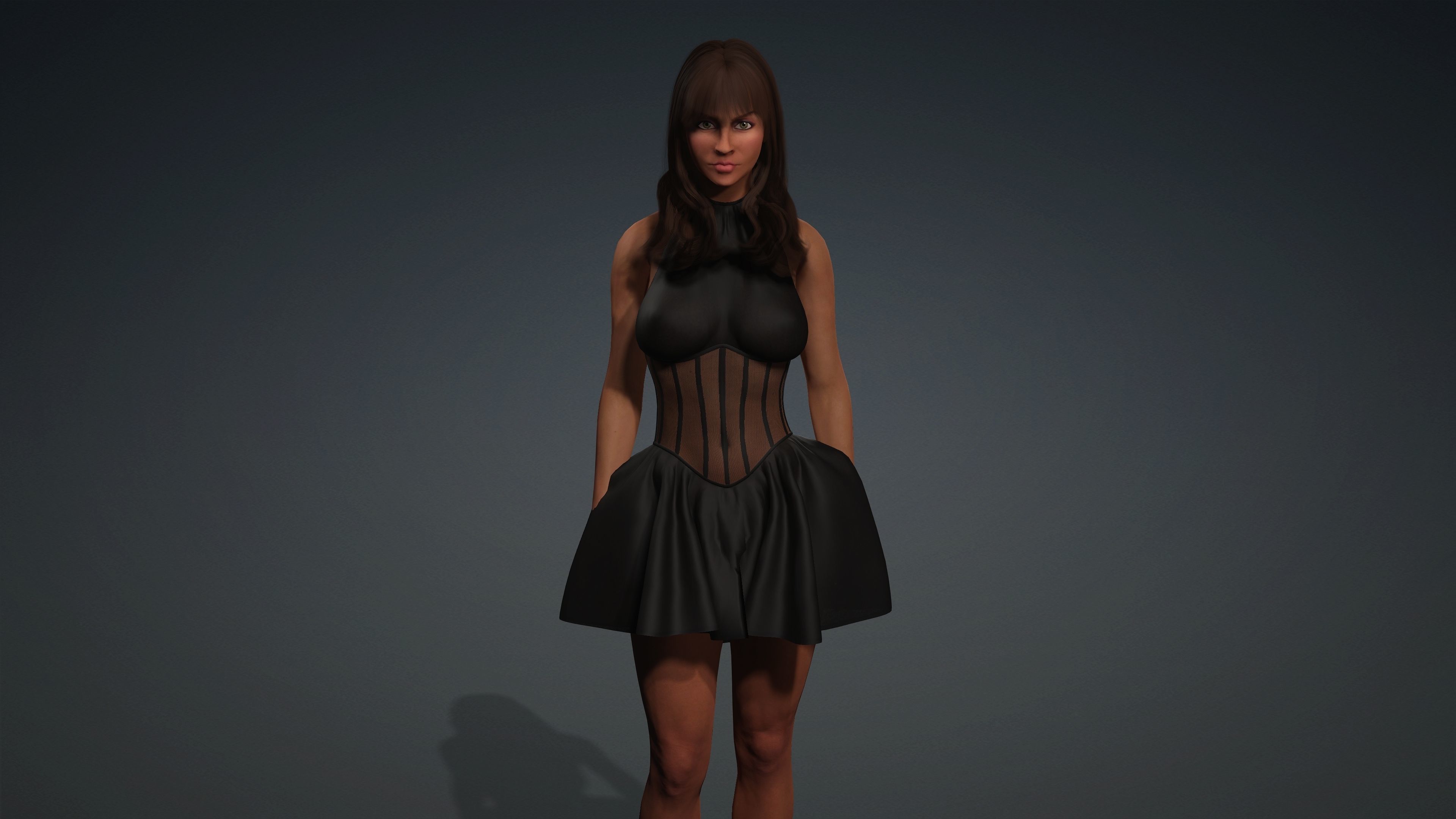 Sexy Character - Fully Rigged 3D model Low-poly 3D model_3