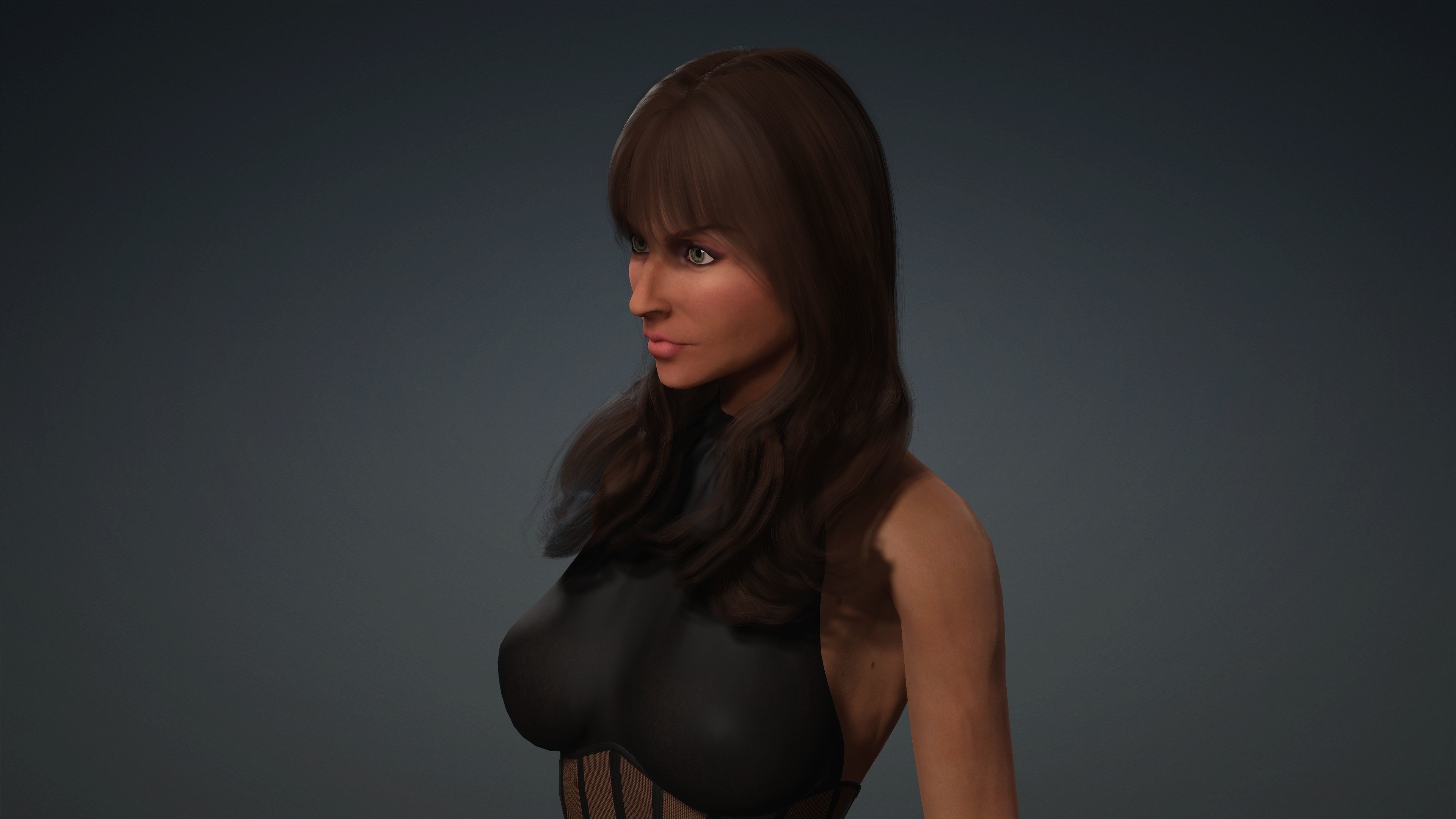 Sexy Character - Fully Rigged 3D model Low-poly 3D model_6