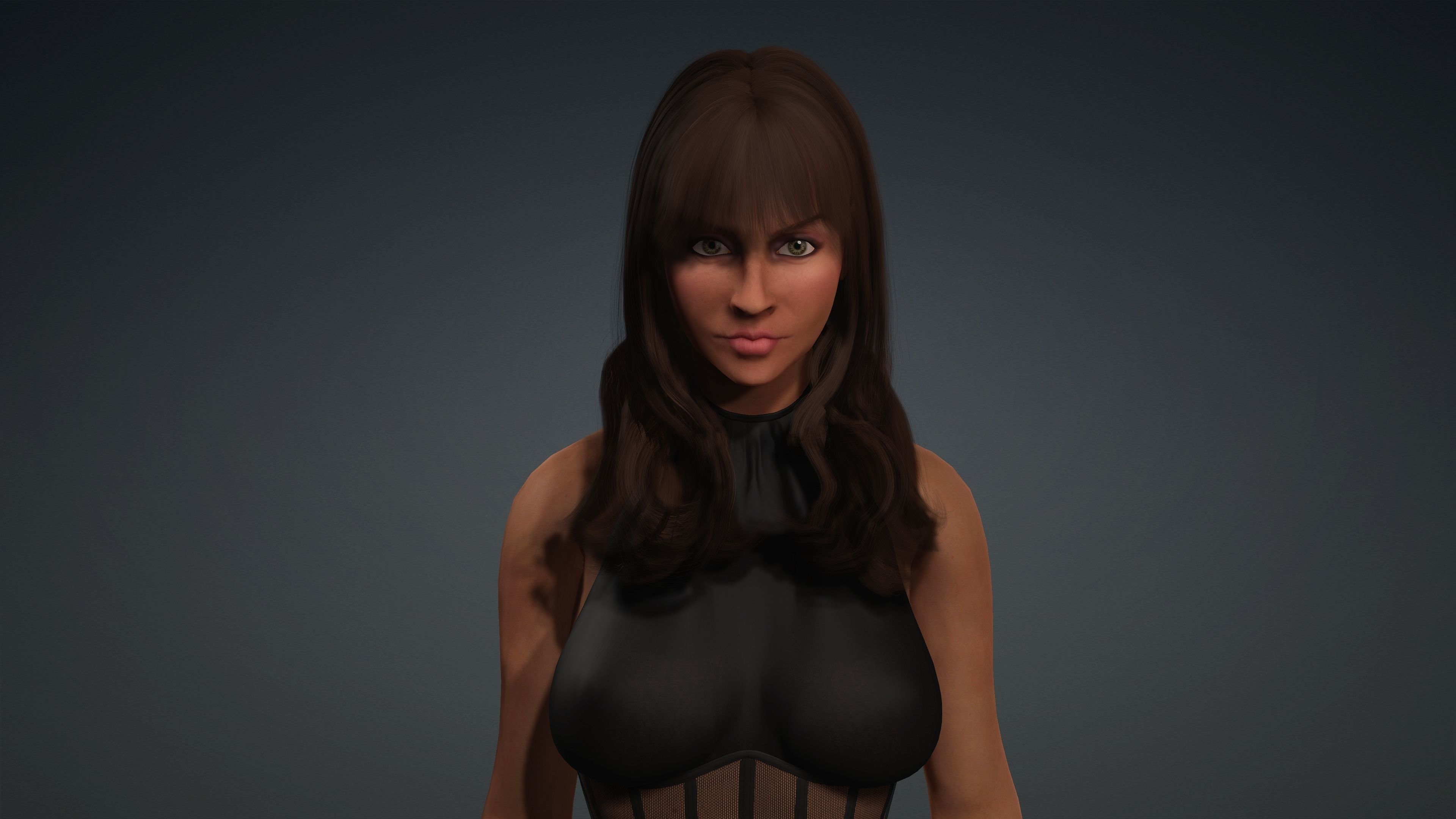 Sexy Character - Fully Rigged 3D model Low-poly 3D model_1