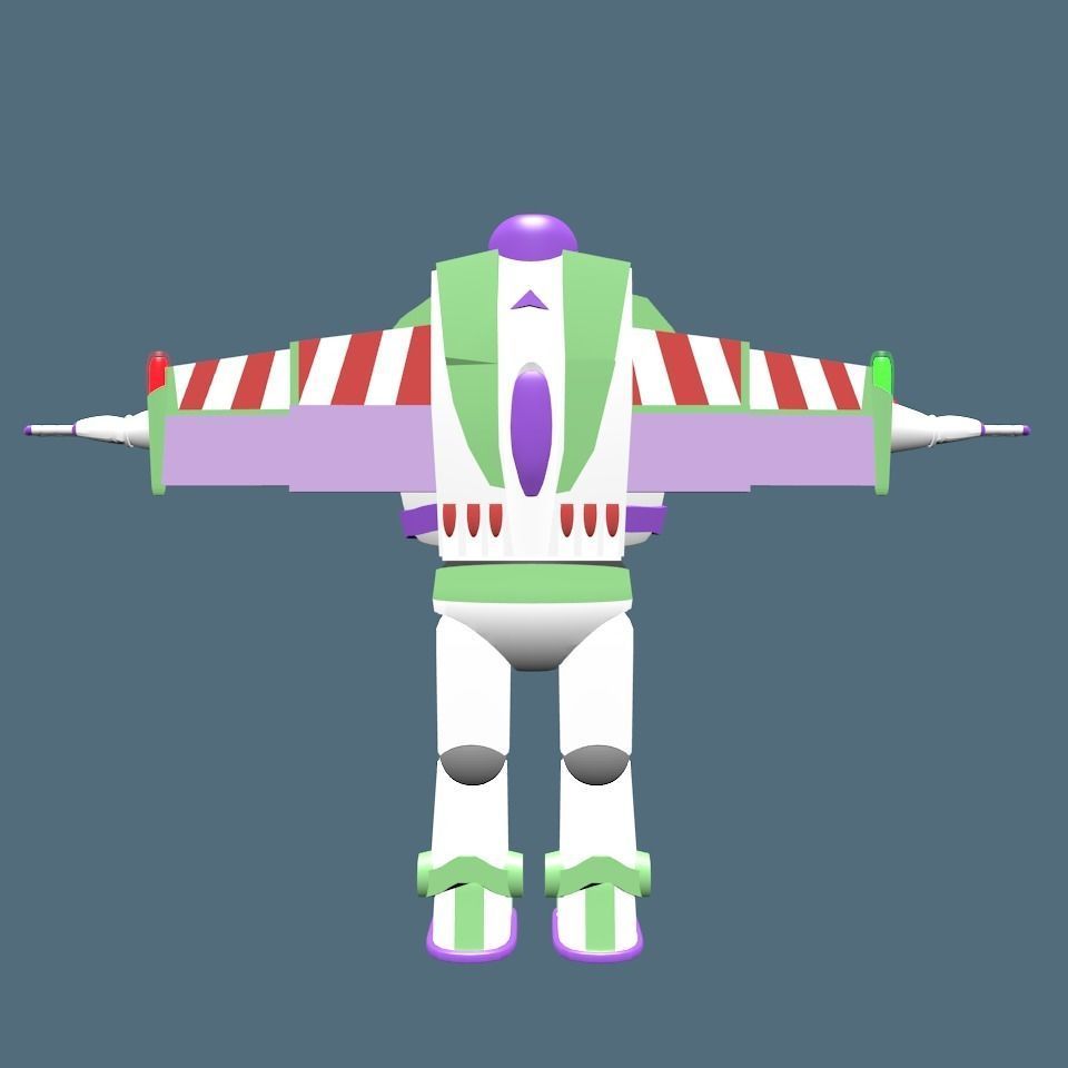 Buzz l eclair Low-poly 3D model_1