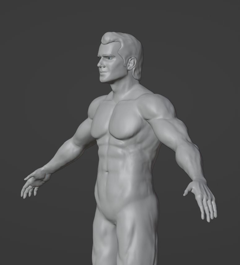 henry cavil sculpt 3D print model_2