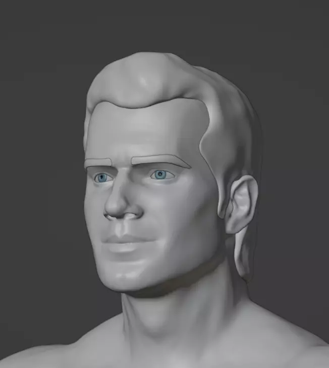 henry cavil sculpt 3D print model_0