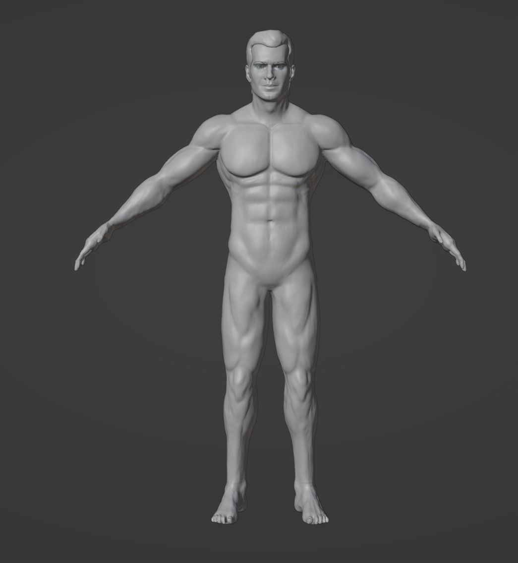 henry cavil sculpt 3D print model_4