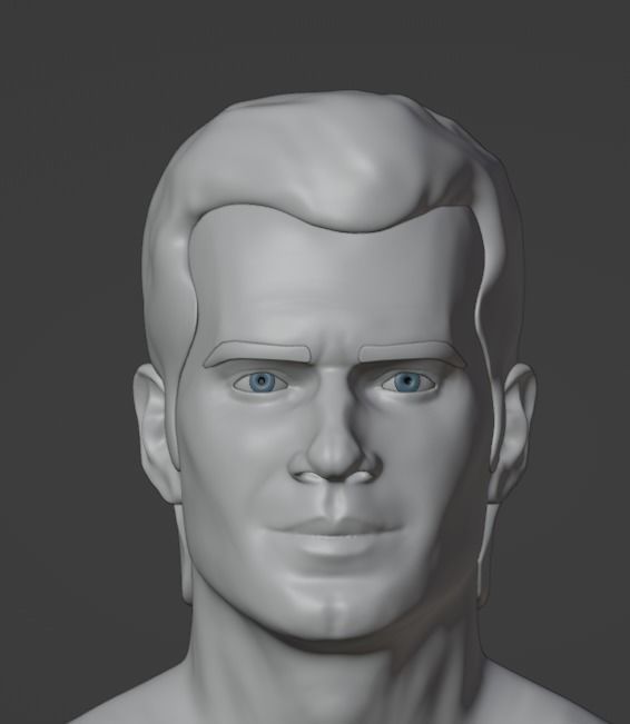 henry cavil sculpt 3D print model_1