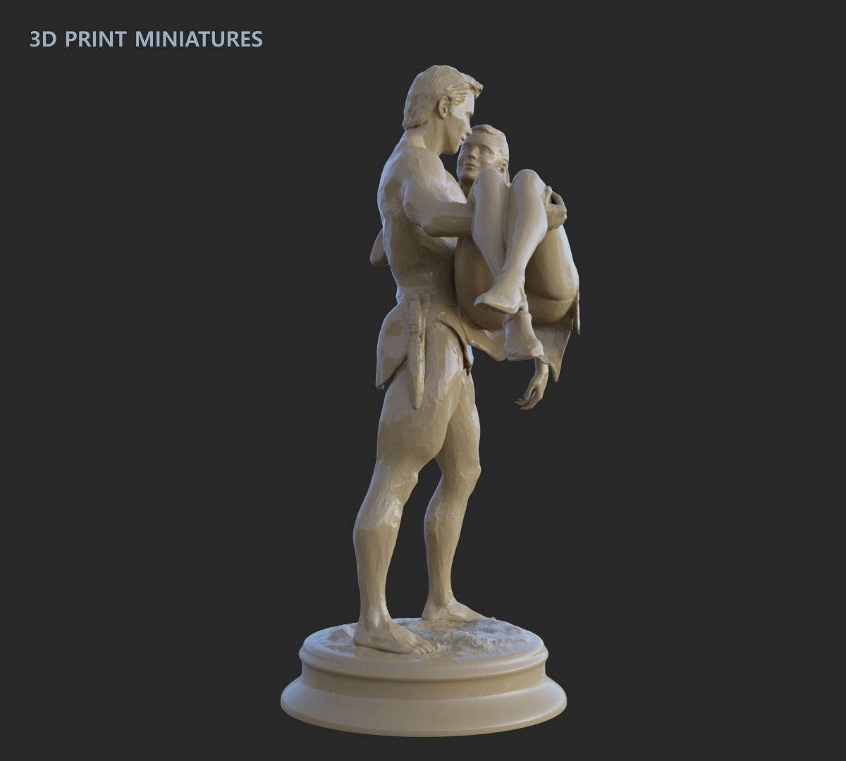 Tarzan and Jane 3D print model_3