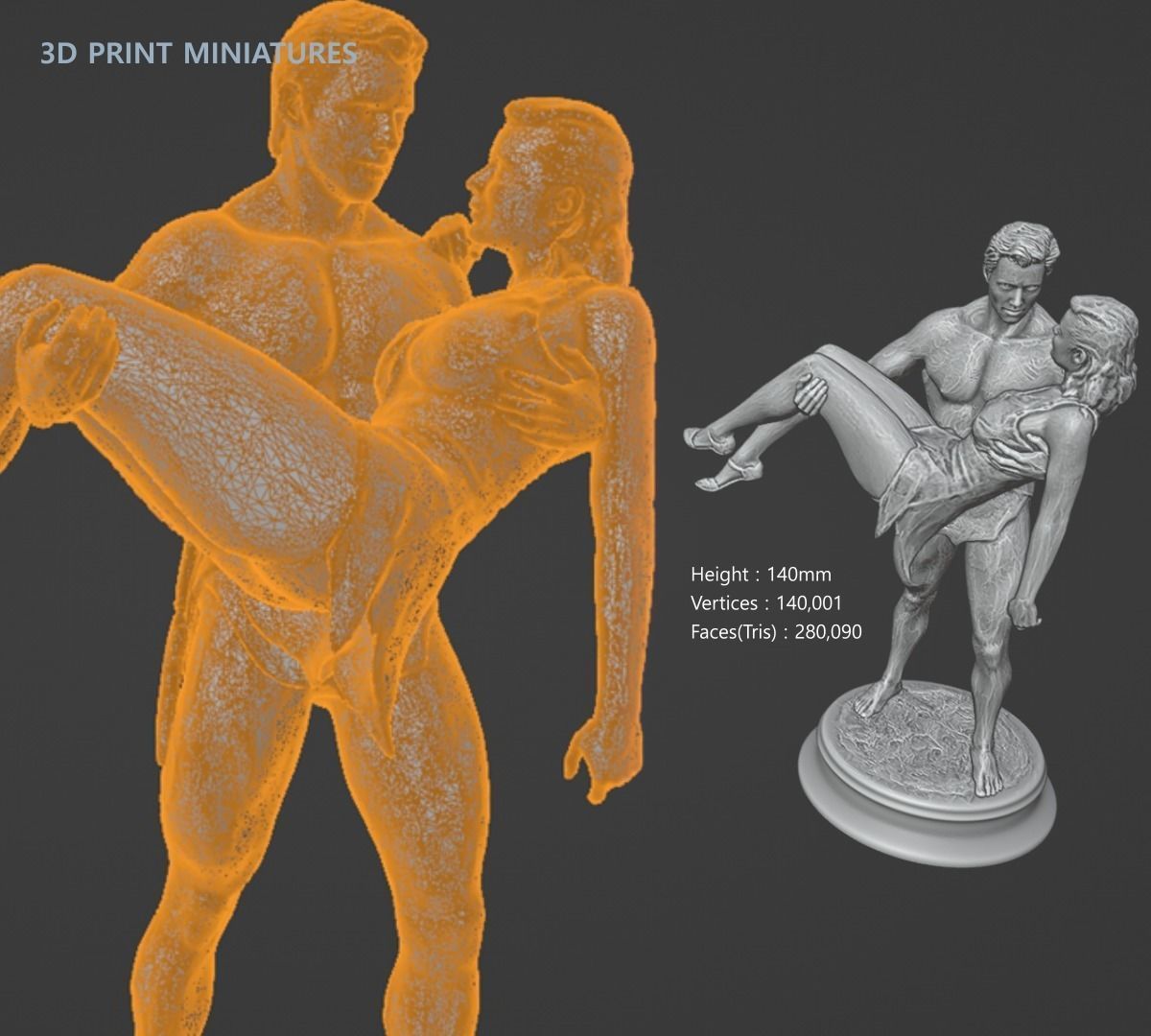 Tarzan and Jane 3D print model_7