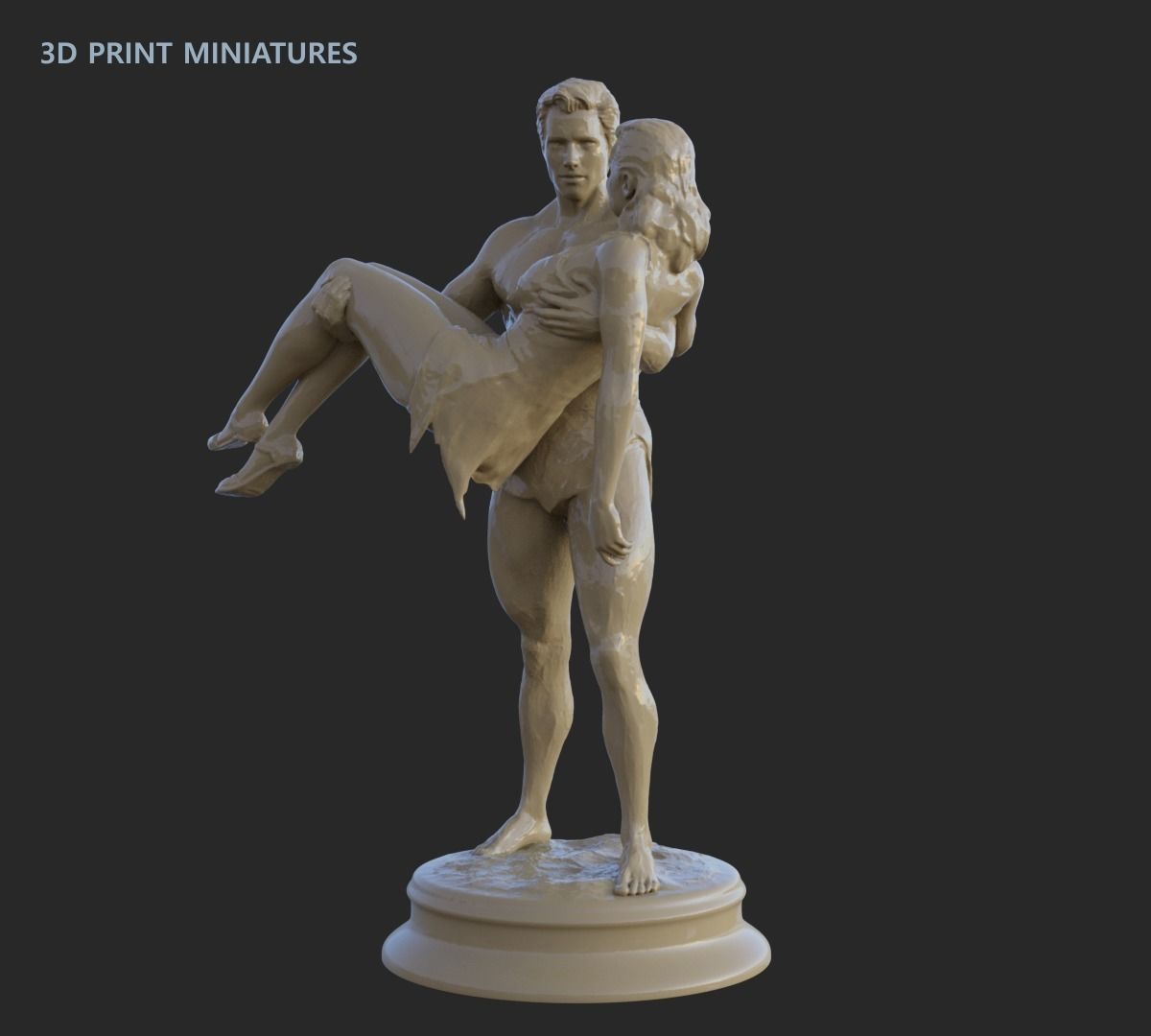 Tarzan and Jane 3D print model_6
