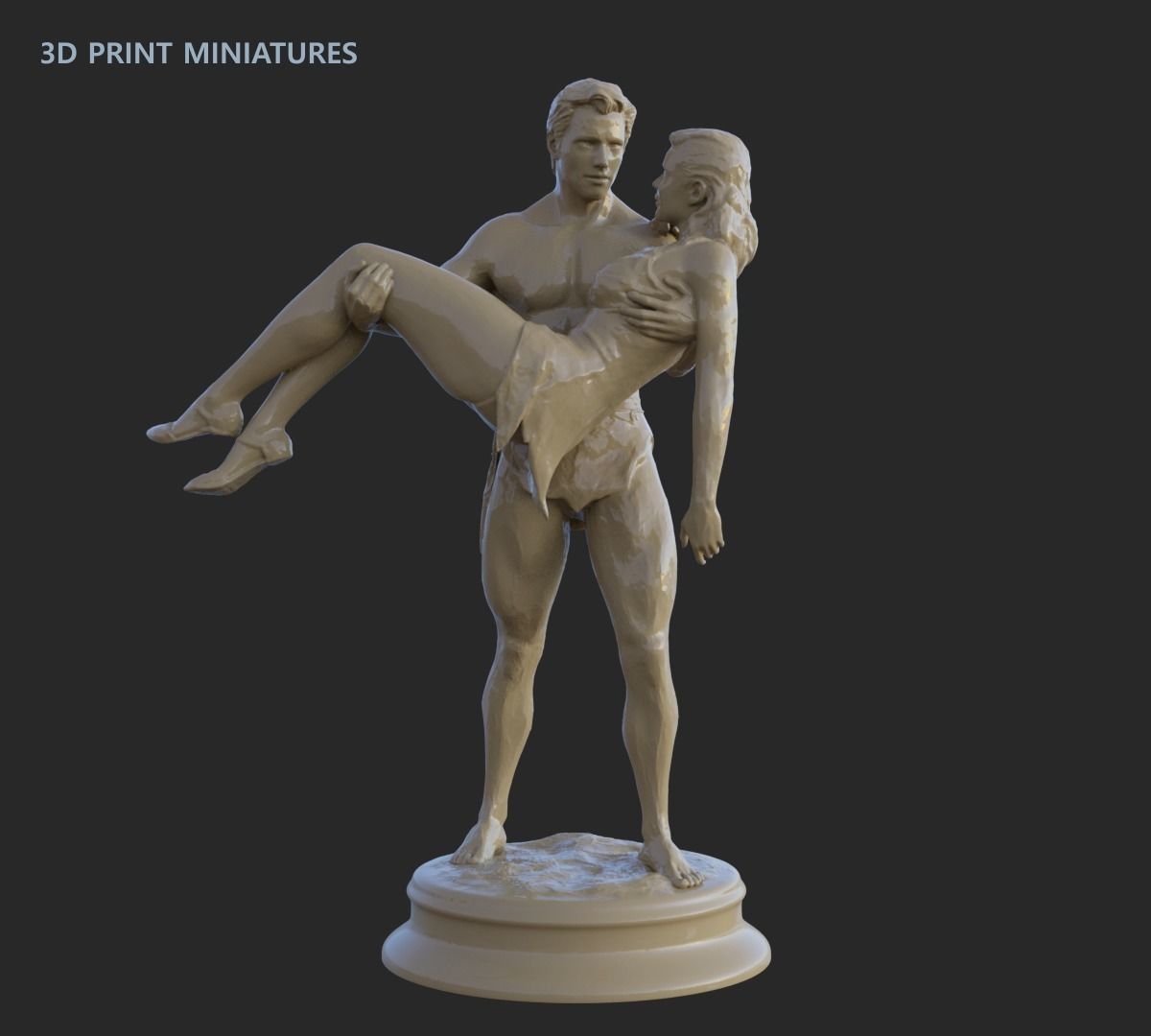Tarzan and Jane 3D print model_1