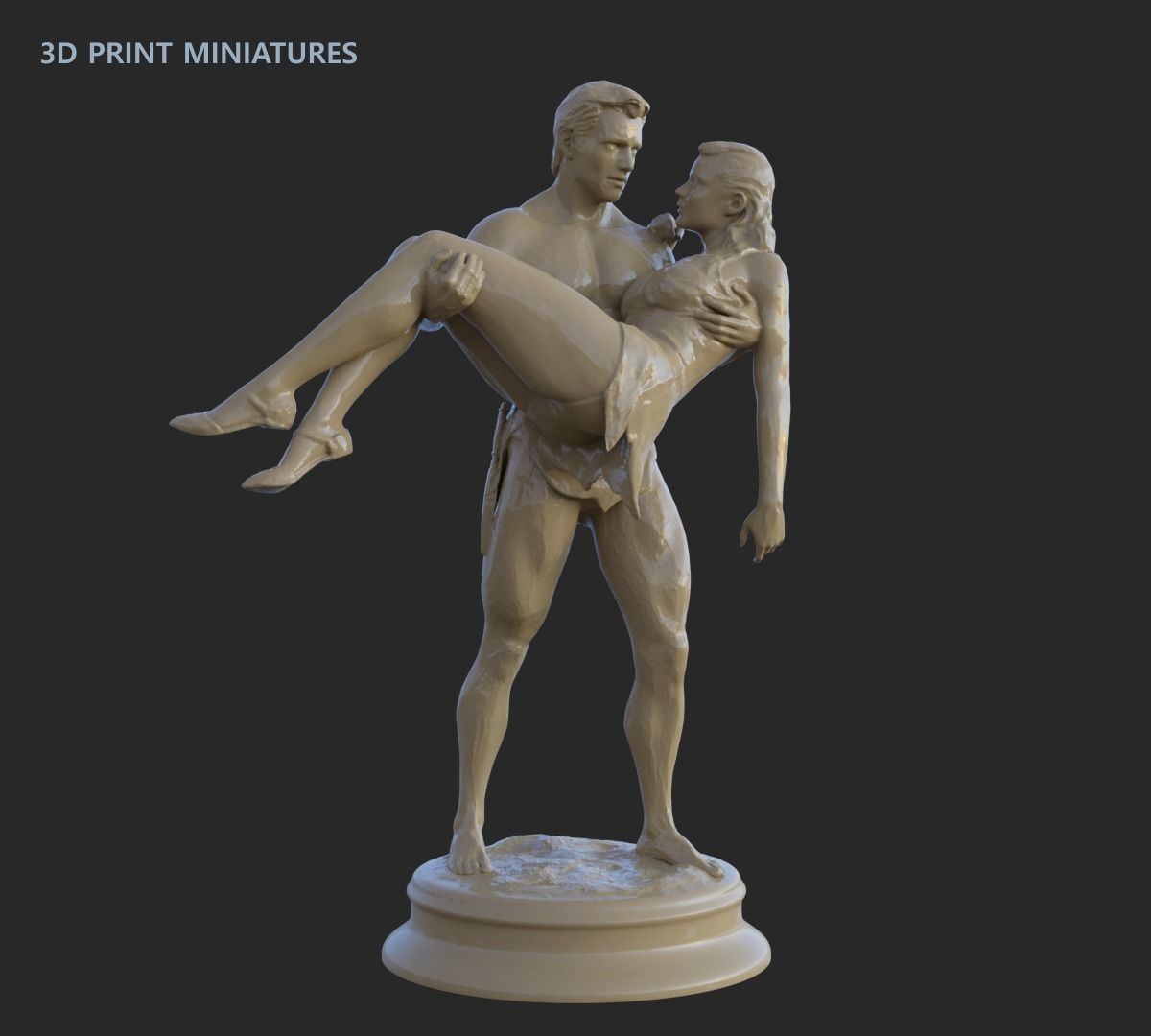 Tarzan and Jane 3D print model_2