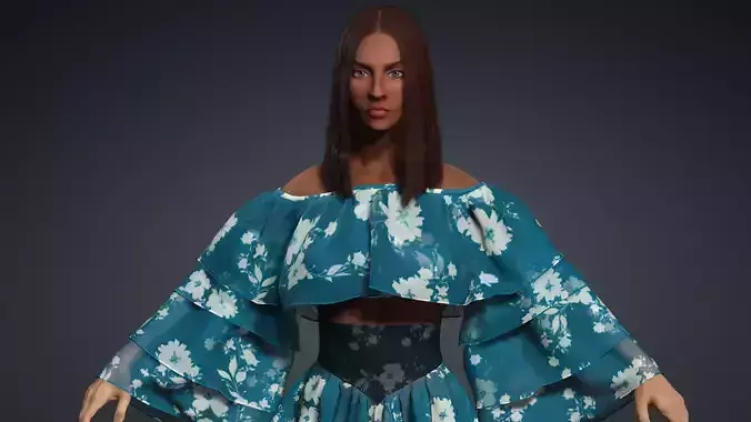 Sexy Character - Fully Rigged 3D model Low-poly 3D model