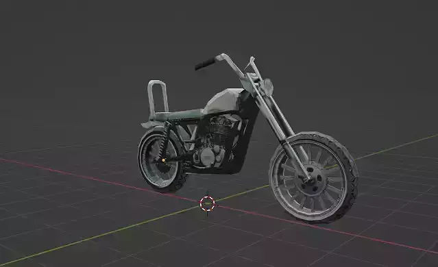 PSX Style Low-Poly Motorbike II