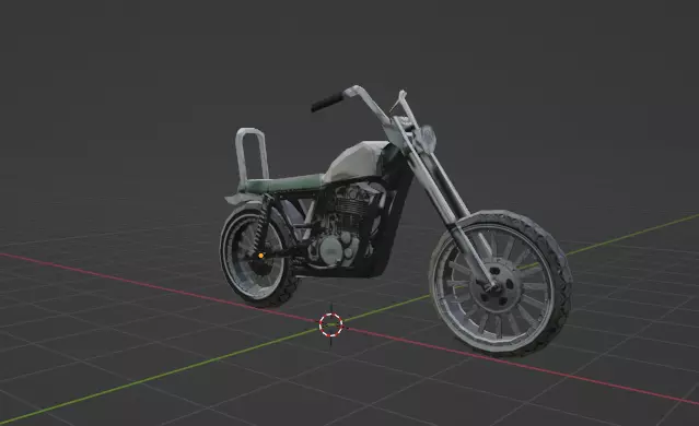 PSX Style Low-Poly Motorbike II 3D model