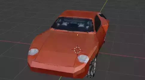 PSX Style Low-Poly Sports Car 3D model