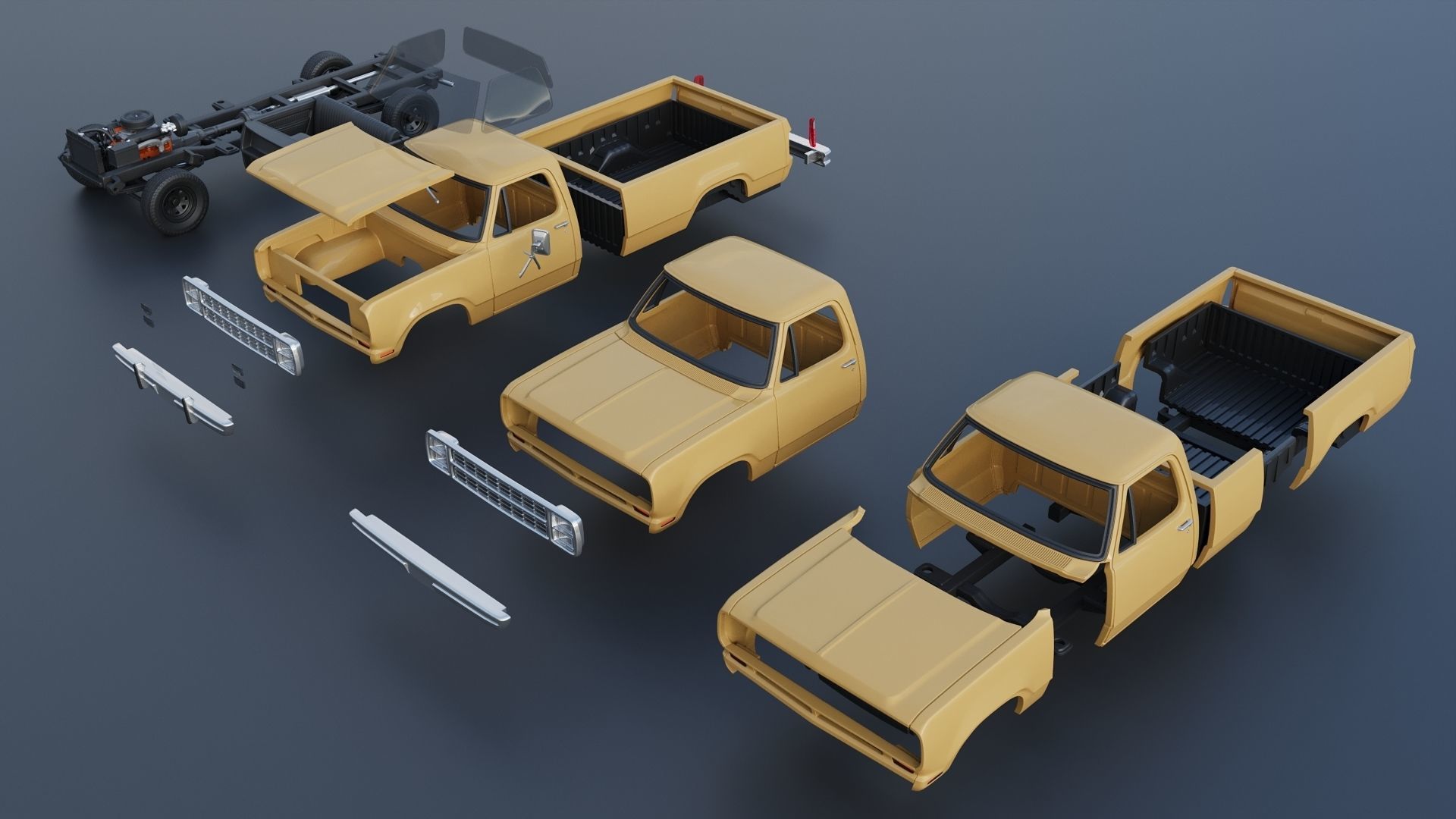 Dodge Power Wagon W150 1979 3D print model_16