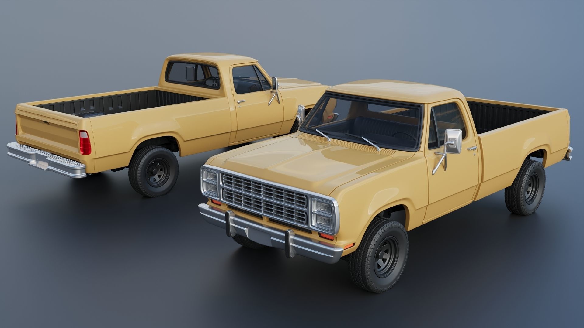 Dodge Power Wagon W150 1979 3D print model_1