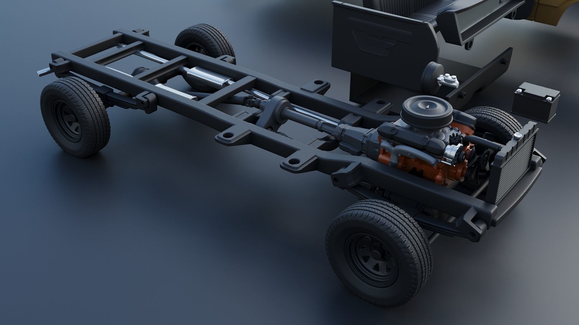 Dodge Power Wagon W150 1979 3D print model_27