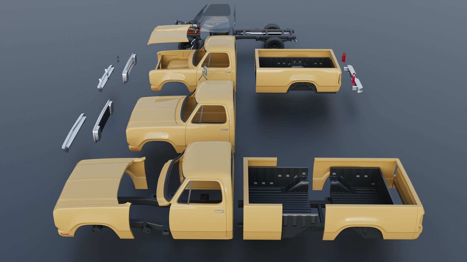 Dodge Power Wagon W150 1979 3D print model_17