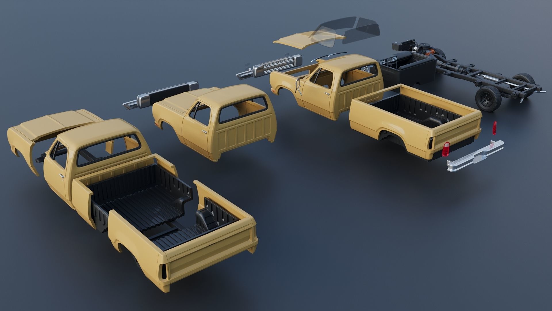 Dodge Power Wagon W150 1979 3D print model_18