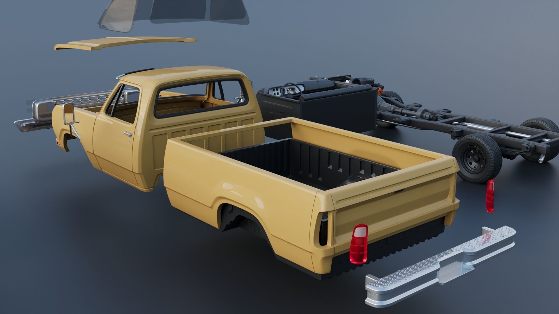 Dodge Power Wagon W150 1979 3D print model_19