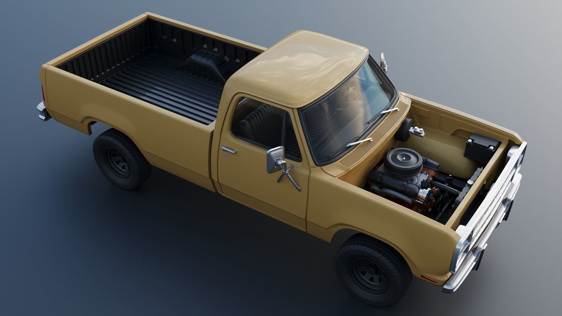 Dodge Power Wagon W150 1979 3D print model_14