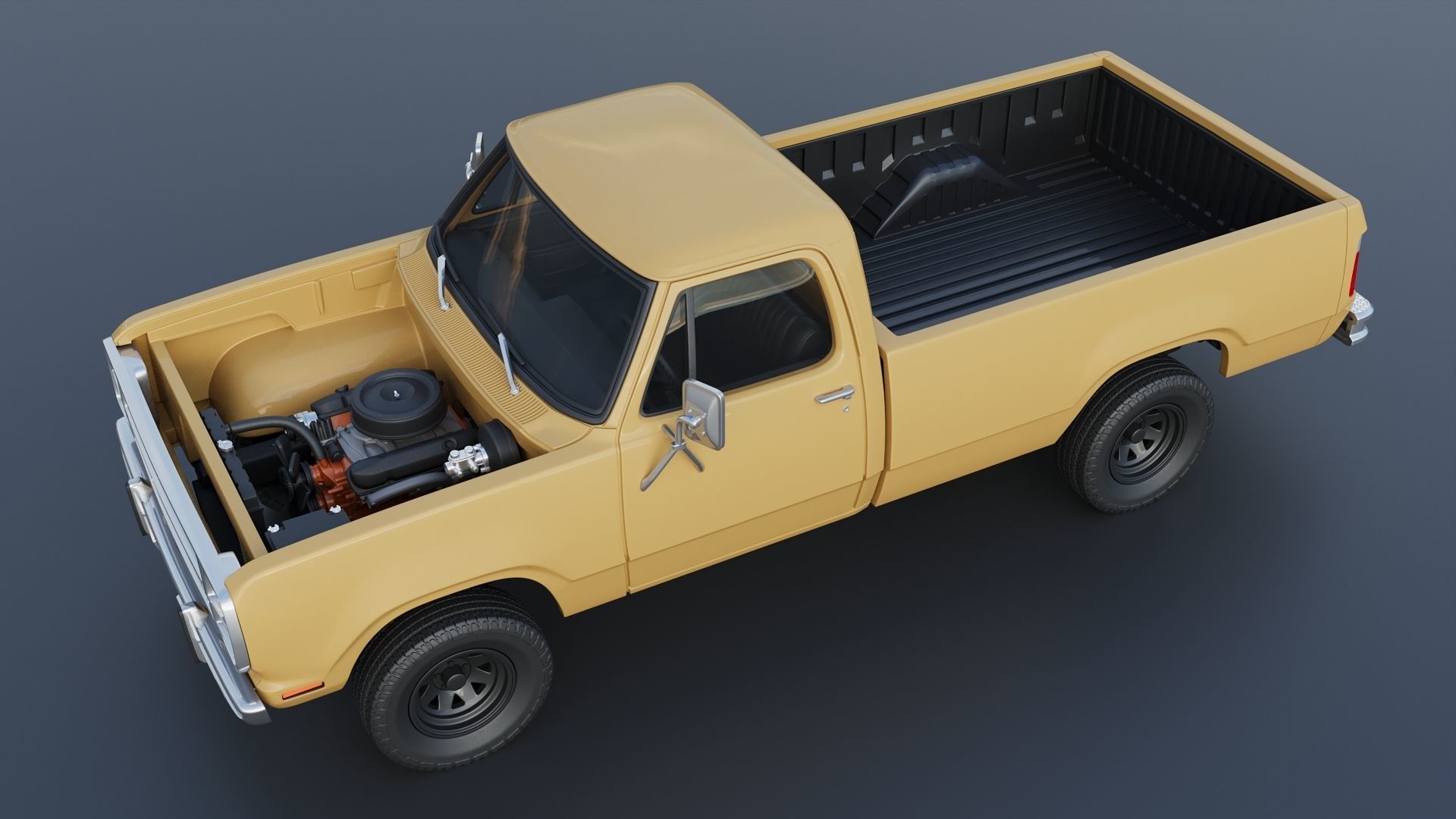 Dodge Power Wagon W150 1979 3D print model_13