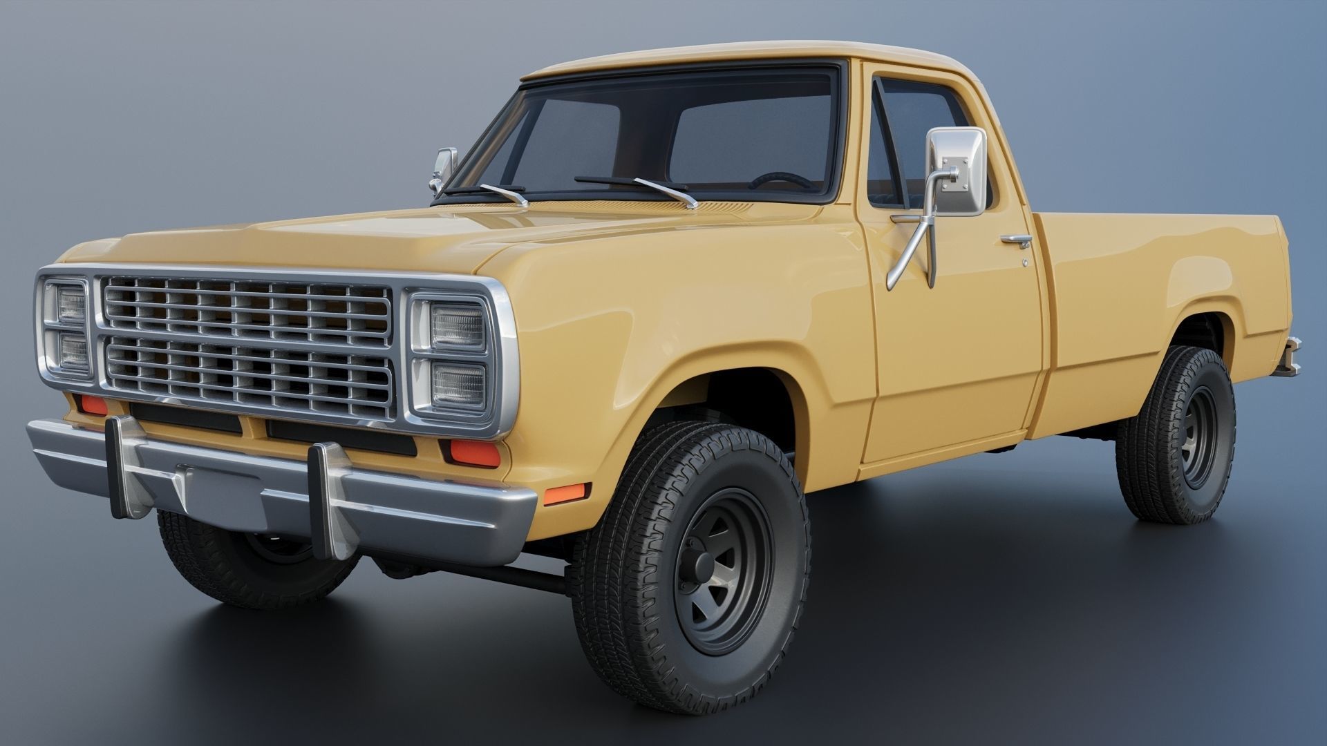 Dodge Power Wagon W150 1979 3D print model_2