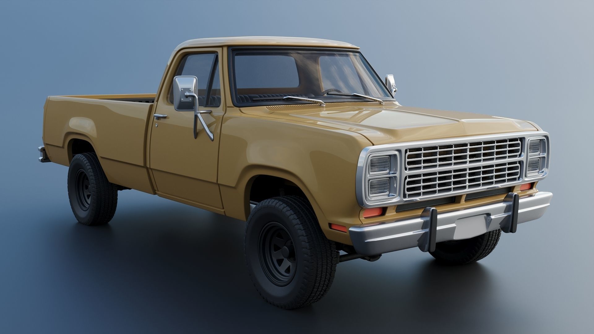 Dodge Power Wagon W150 1979 3D print model_9