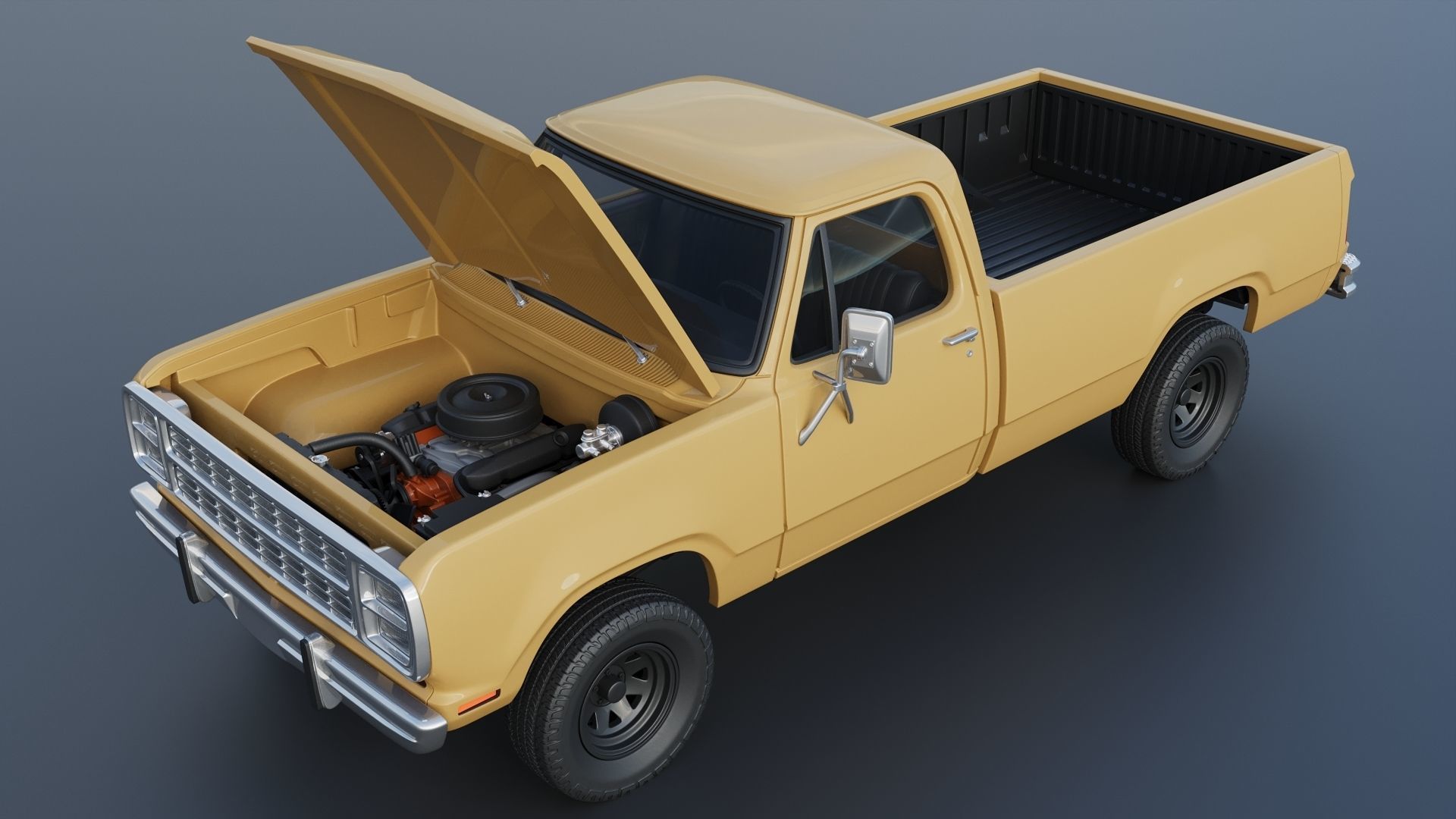 Dodge Power Wagon W150 1979 3D print model_12