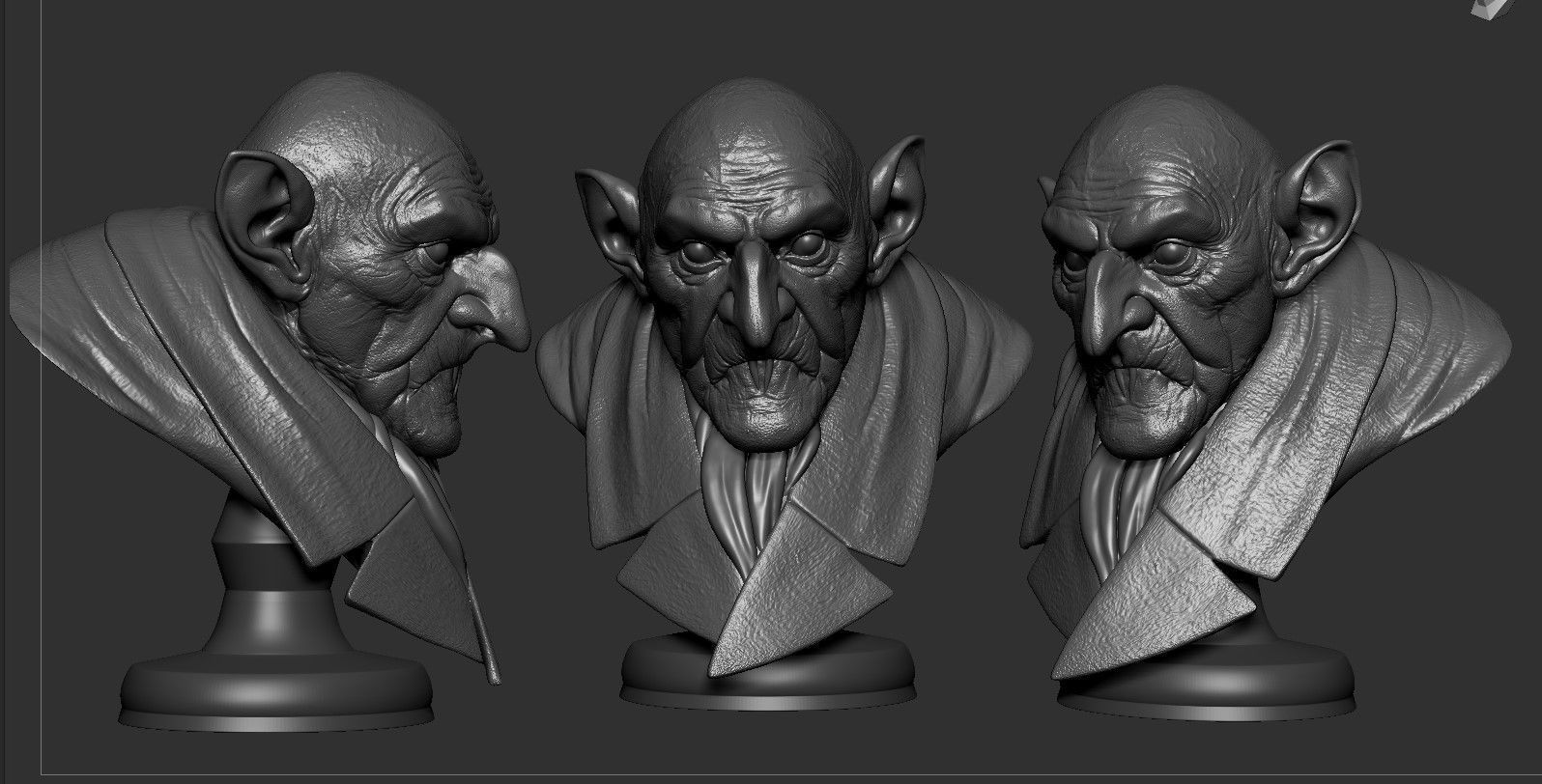 NOSFERATU BUST 3D print model_8