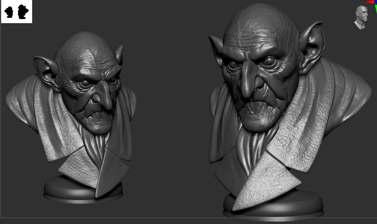 NOSFERATU BUST 3D print model_9