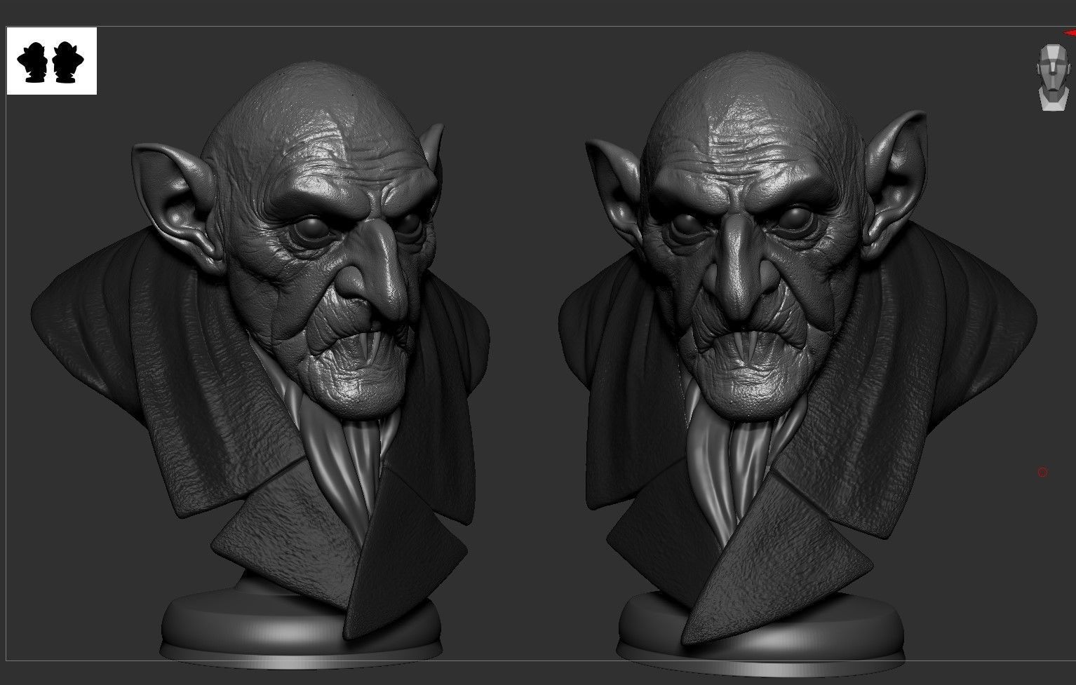 NOSFERATU BUST 3D print model_6
