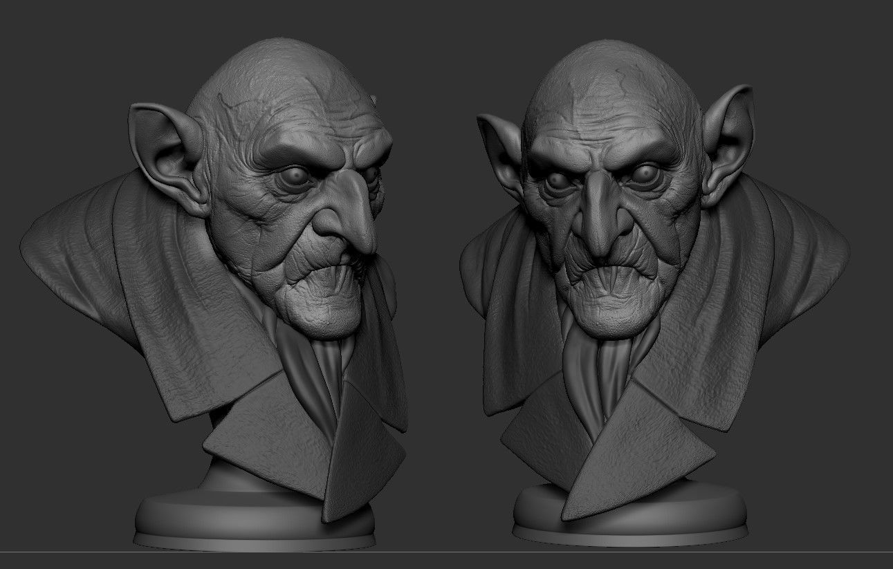 NOSFERATU BUST 3D print model_3