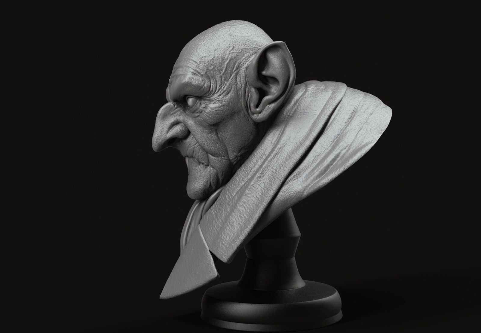 NOSFERATU BUST 3D print model_2
