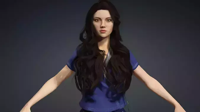 Sexy Character - Fully Rigged 3D model