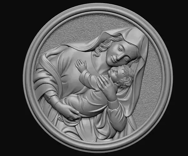 Mary with Baby Jesus Pendant 