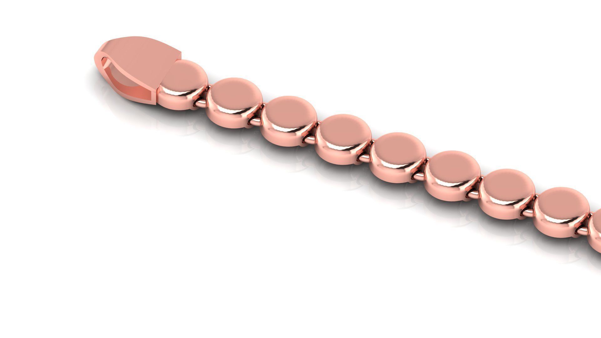 ladies 3d chain or necklace or bracelet 3d model direct casting 3D print model_4