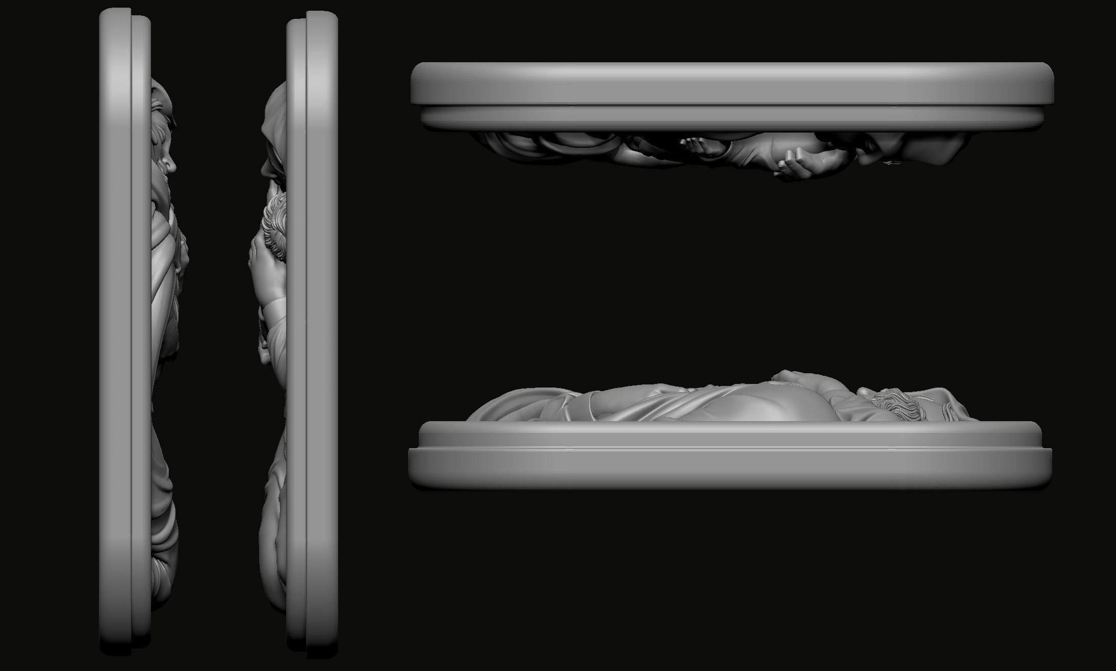 Mary with Baby Jesus 3D print model_2