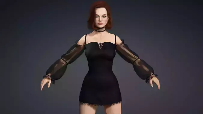 Sexy Character - Fully Rigged 3D model