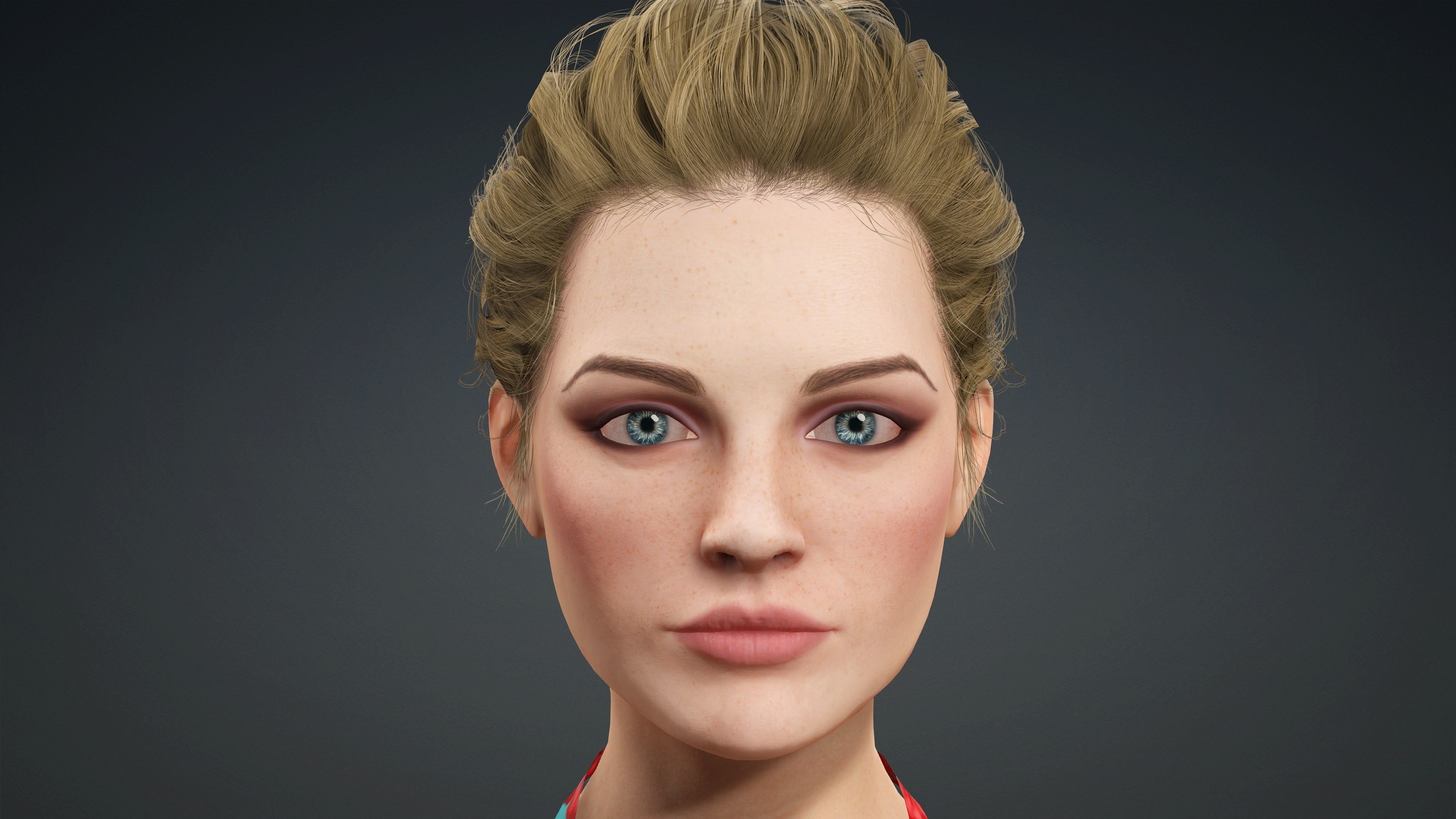 Sexy Character - Fully Rigged 3D model Low-poly 3D model_3