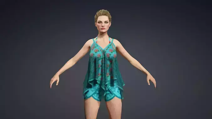 Sexy Character - Fully Rigged 3D model