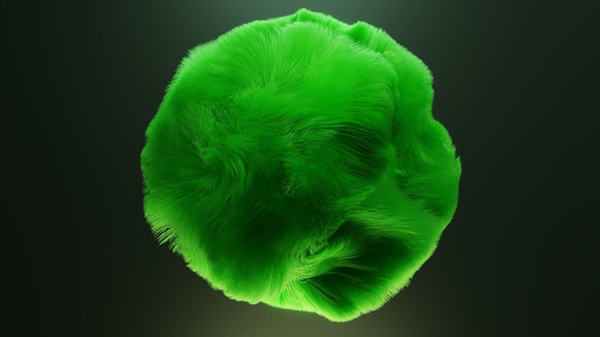 Fuzzy Violet Sphere - Realistic Particle Hair Simulation 3D model_1